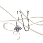 COLLAR PLATA RODIZADA CON DIJE COPO DE NIEVE TANZANITA