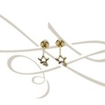 DORMILONA MINI ESTRELLA ZIRCONIA ORO 10K