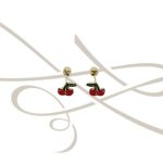 DORMILONA MINI CEREZA ESMALTADA ORO 10K