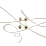 DORMILONA MINI TAMBOR ZIRCONIA ORO 10K