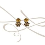 DORMILONA MINI FLOR ZIRCONIA ORO 10K