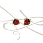 DORMILONA FRESAS ESMALTADAS ORO 10K