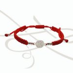 PULSERA TEJIDA ROJA SAN BENITO PLATA