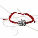 PULSERA TEJIDA ROJA MANO FATIMA PLATA