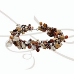 PULSERA TEJIDA HILO PLATA OJO DE TIGRE