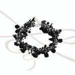 PULSERA TEJIDA HILO PLATA ONIX