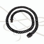 CADENA PLATA NEGRA GRECAS GRUESAS ZIRCONIA