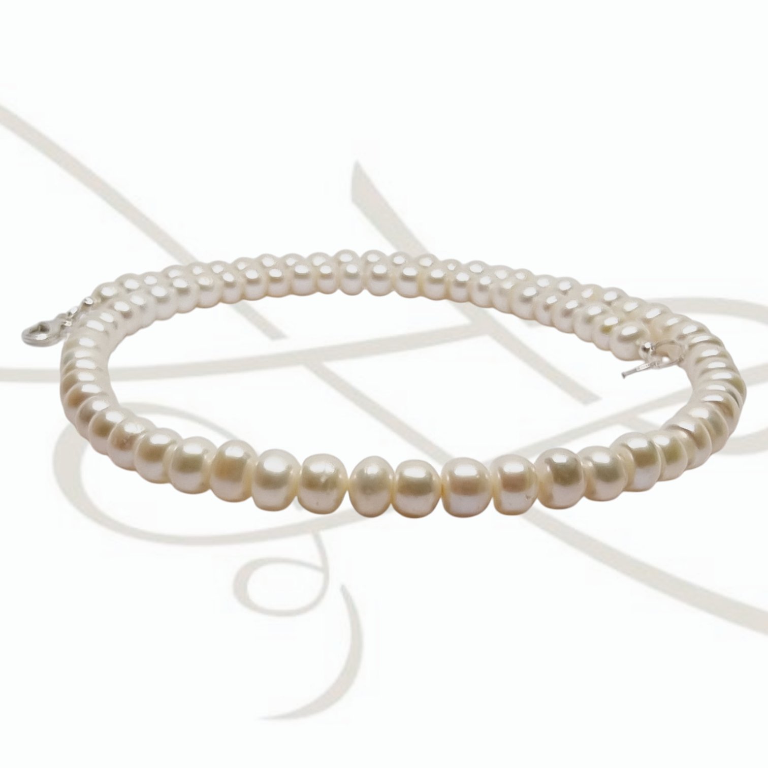 COLLAR SIN DIJE PERLA BLANCA SENCILLO
