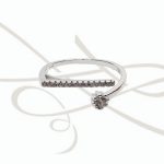 ANILLO PLATA PUNTO Y GUION CON ZIRCONIA