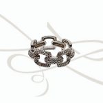 ANILLO PLATA ELECTROFORMADA CADENA CON ZIRCONAS