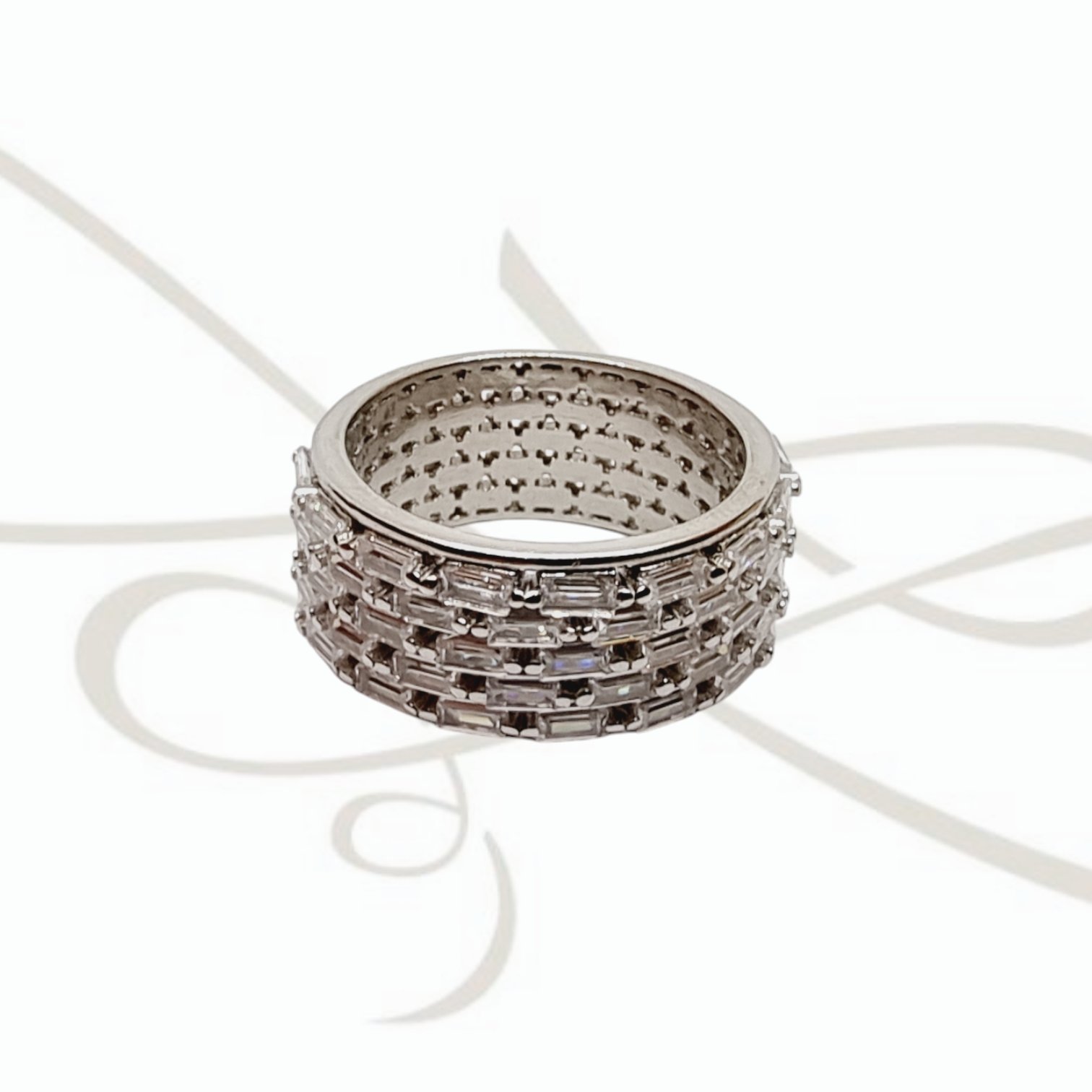 ANILLO PLATA BAGUETTE PANEL