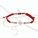 PULSERA PLATA TEJIDA BOLITAS NUDO DE BRUJA