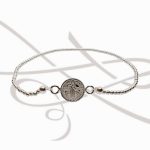 PULSERA CON DIJE PLATA BOLITAS SAN BENITO