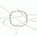 PULSERA SIN DIJE PLATA ESCLAVA GUCCI DIAMANTADA