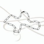 CADENA PLATA NEGRA AROS GRANDES DIAMANTADA