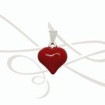 DIJE CORAZON ROJO PLATA