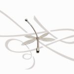 DIJE PLATA LIBELULA DELAGADA LISA