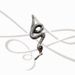 DIJE PLATA VIBORA RELIEVE