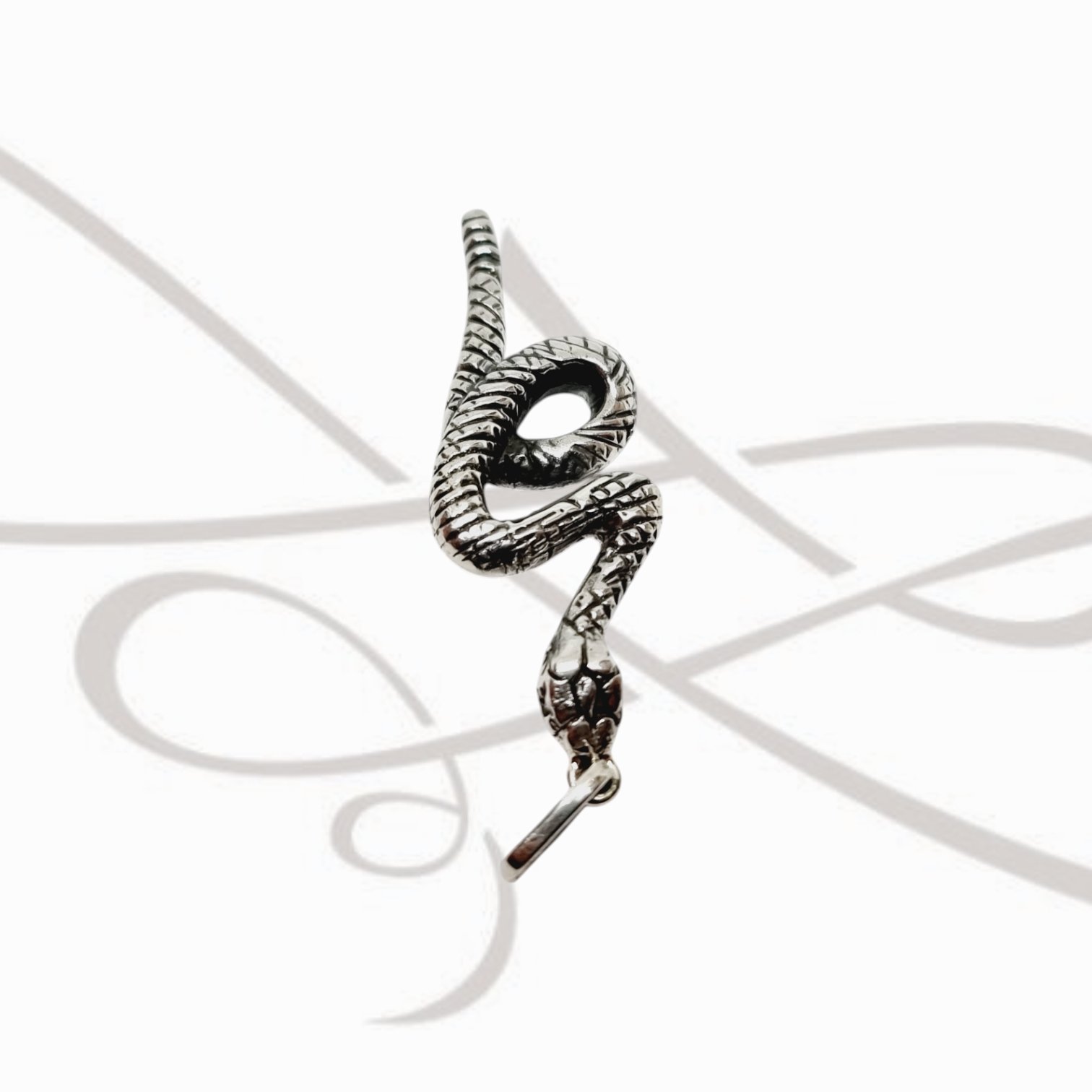 DIJE PLATA VIBORA RELIEVE