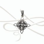 DIJE PLATA NUDO BRUJA GRANDE PAVONADA