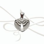 DIJE PLATA DOBLE ALA RELIEVE