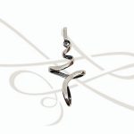 DIJE PLATA CRUZ LISA ONDULADA