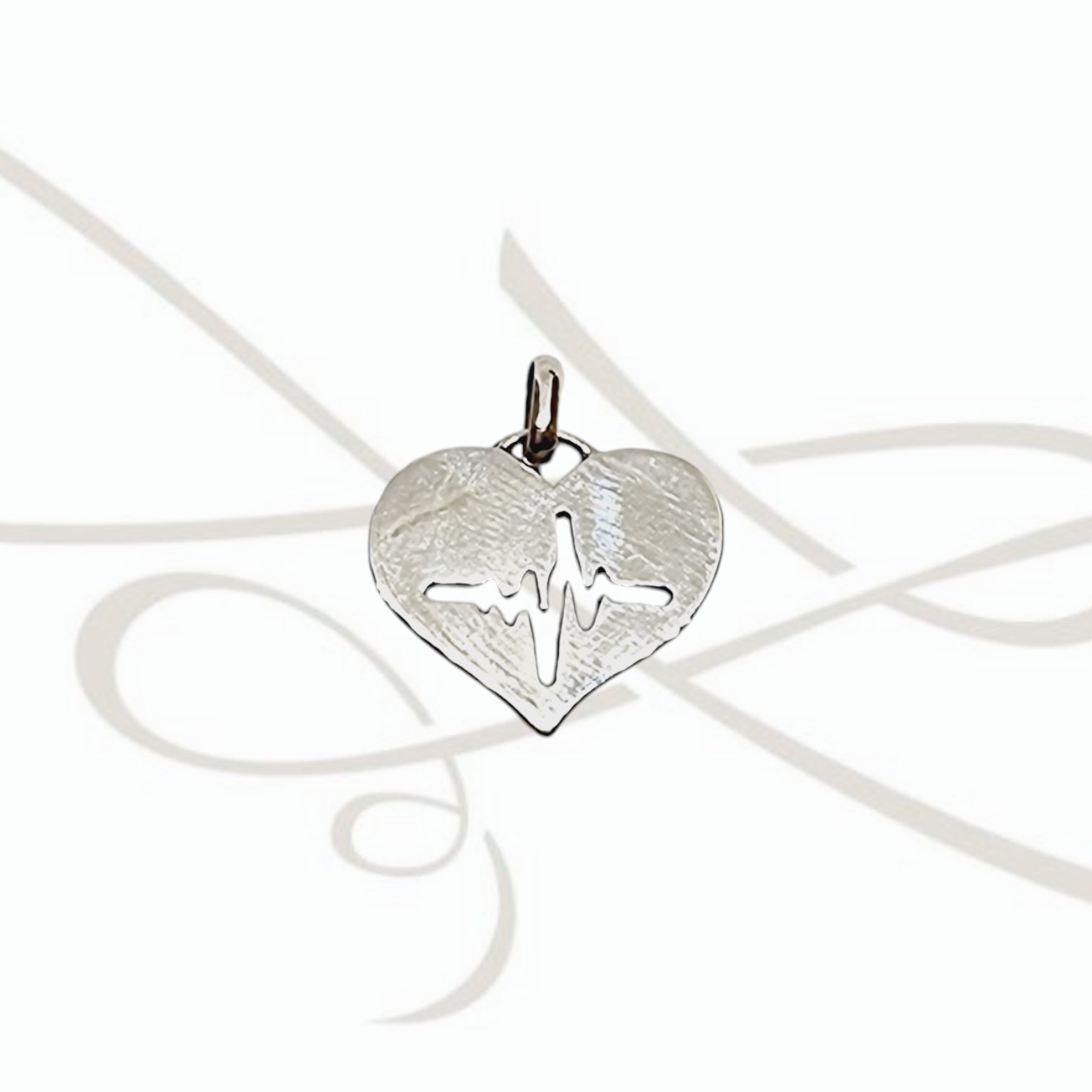 DIJE PLATA CORAZON CARDIOLOGO LISO