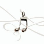 DIJE PLATA NOTA MUSICAL LISO