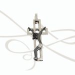 DIJE PLATA CRUZ CRISTO RELIEVE