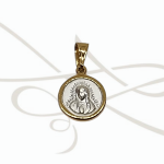 DIJE PLATA REDONDA MINI VIRGEN FILO OL