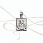 DIJE PLATA VIRGEN CUADRADA DIAMANTADA