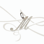 DIJE PLATA LETRA M CURVA