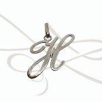 DIJE PLATA LETRA H CURVA