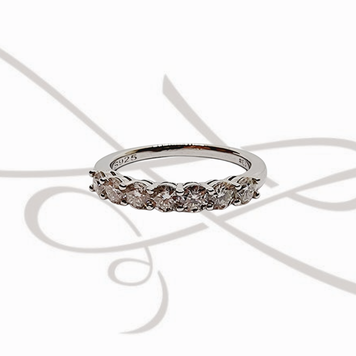 ANILLO PLATA RODIZADA CHURUMBELA GRUESA CERTIFICADO MOISSANITE