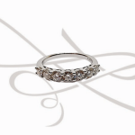 ANILLO PLATA RODIZADA CHURUMBELA DELGADA CERTIFICADO MOISSANITE