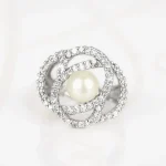 ANILLO ACERO GARIGOLEADO PERLA ZIRCONIA