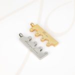 DIJE ACERO ENSAMBLE RECTANGULO LISO