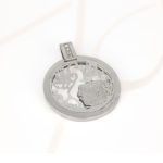 DIJE ACERO CIRCULO ROSA LISO