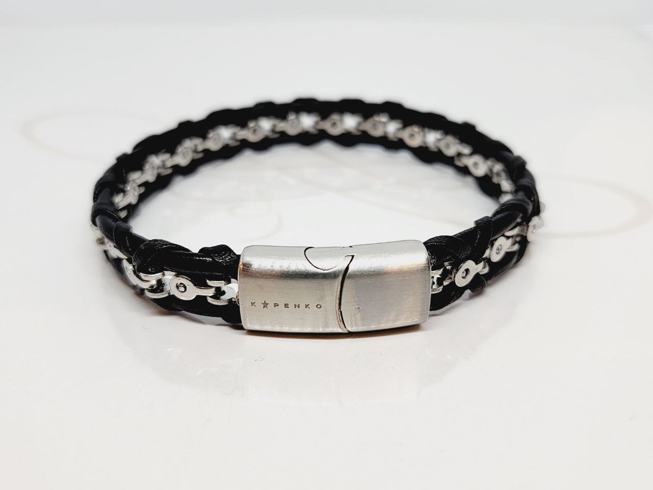 PULSERA CADENA BIKER NEGRO