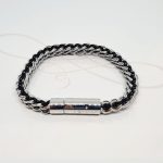 PULSERA SIN DIJE TRENZADA NEGRO