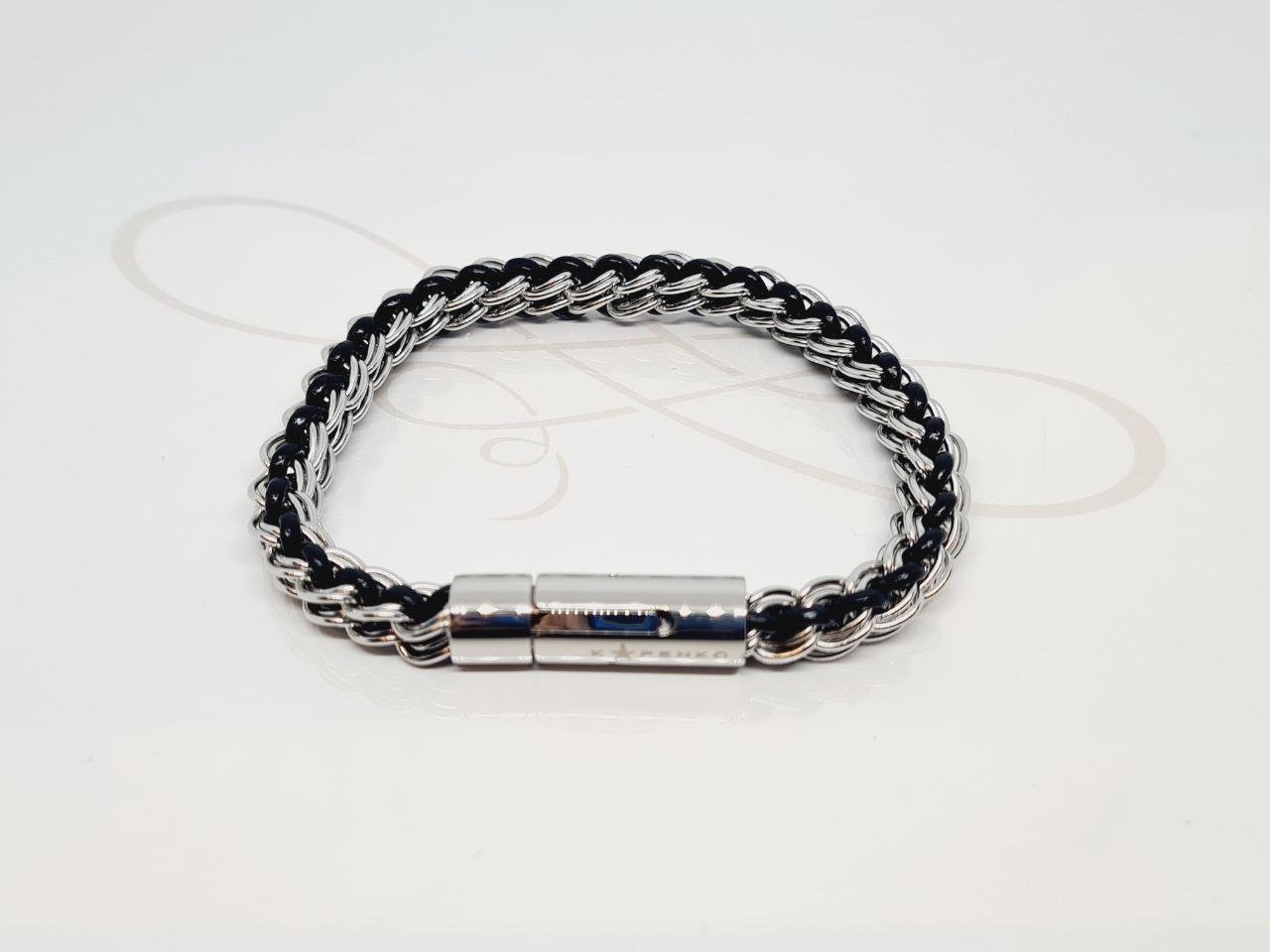 PULSERA SIN DIJE TRENZADA NEGRO