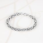 PULSERA SIN DIJE ACERO TEJIDA LISO