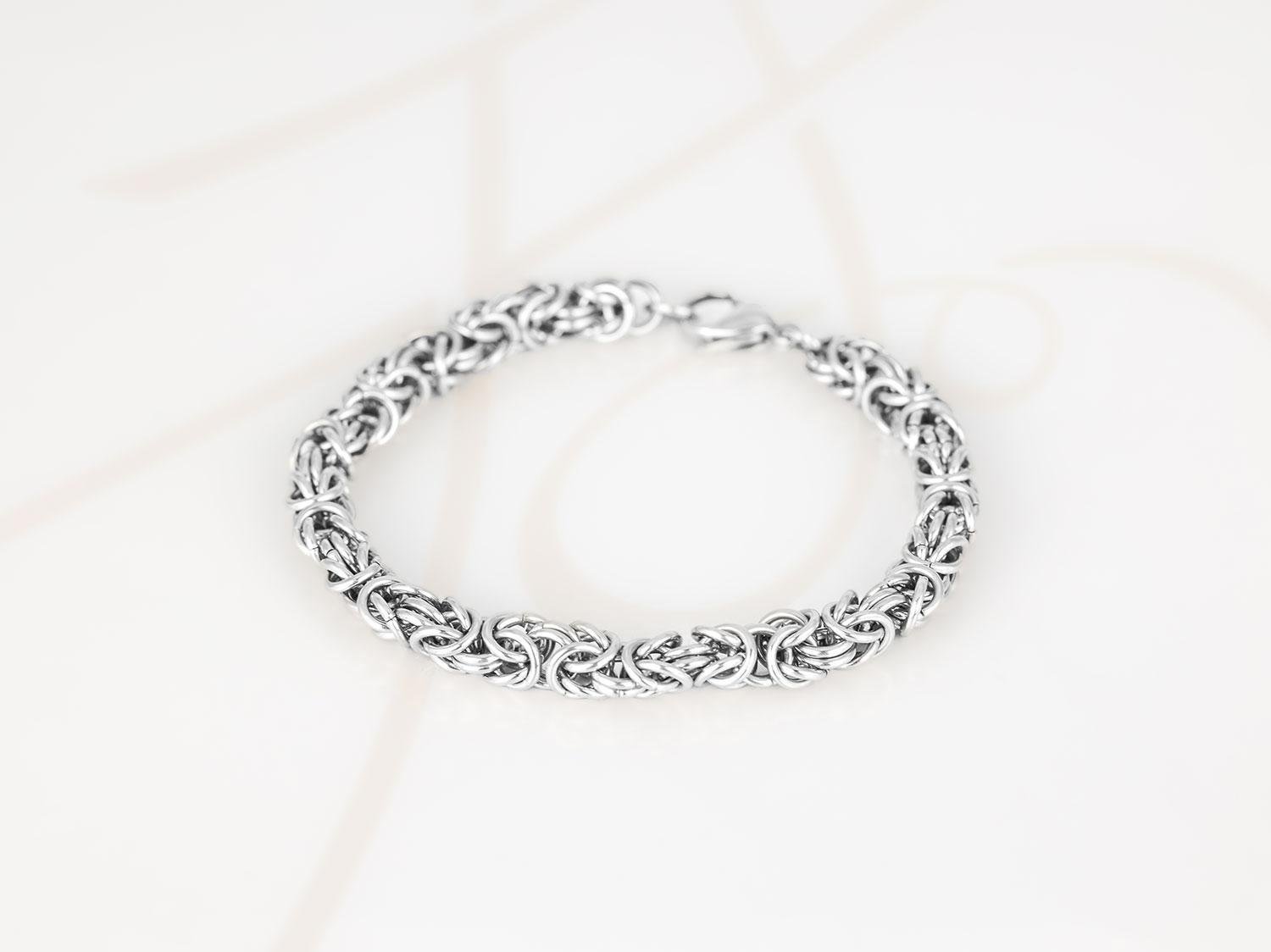 PULSERA SIN DIJE ACERO TEJIDA LISO