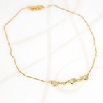 COLLAR CON DIJE BISUTERIA CORAZONES BLANCOS CADENA