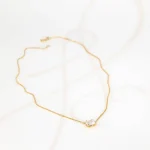 COLLAR CON DIJE BISUTERIA DESTELLO ZIRCONIA CADENA