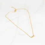 COLLAR CON DIJE BISUTERIA PLACA ZIRCONIAS CADENA