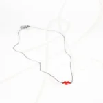 COLLAR CON DIJE BISUTERIA LABIOS ROJOS CADENA