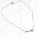 COLLAR CON DIJE BISUTERIA RECTANGULO ZIRCONIAS CADENA