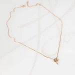 COLLAR CON DIJE BISUTERIA PALMERA ZIRCONIAS CADENA