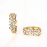 HUGGIES BISUTERIA DORADO DOBLE ZIRCONIA